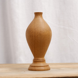無垢の木の一輪挿し・楢6（ドライフラワー専用）花器　花瓶　ナラ 2枚目の画像