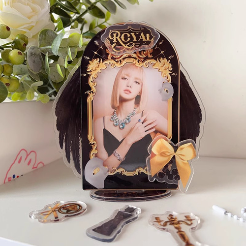 送料無料 天使と悪魔立て札写真立て アクリルフォトフレーム アクリル