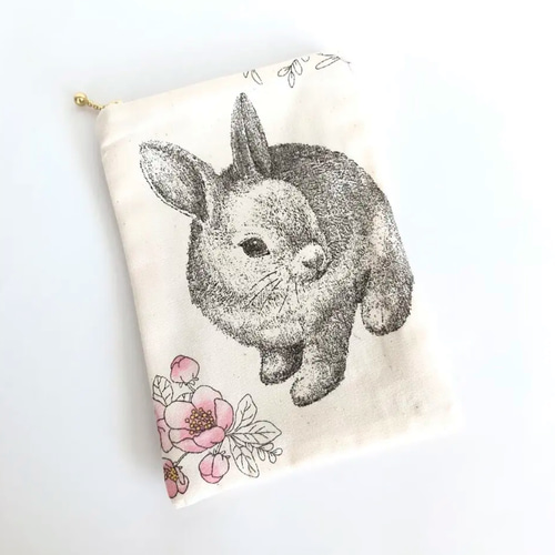 うさぎ ポーチ フラットポーチ ポーチ usako 通販 16409044｜Creema