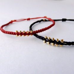 kumihimo×Cord［warm colors］／ Maruyotsu-gumi Bracelet 第4張的照片