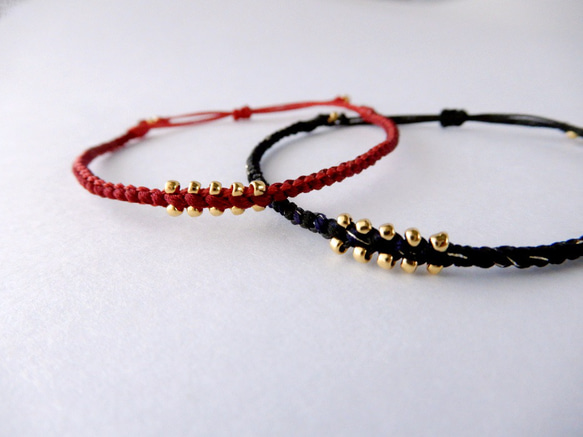 kumihimo×Cord［warm colors］／ Maruyotsu-gumi Bracelet 第4張的照片