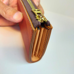 L字ファスナーのミニ財布 3枚目の画像