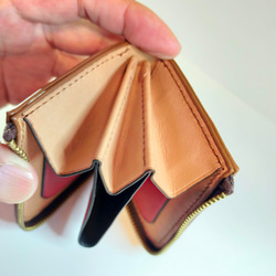 L字ファスナーのミニ財布 5枚目の画像