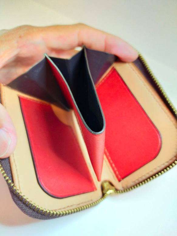 L字ファスナーのミニ財布 6枚目の画像