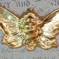 BEHOLD− 妖精 1個 真鍮製 アールヌーヴォーアメリカ製 スタンピング ヴィンテージ風 2枚目の画像