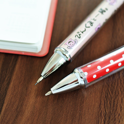 柄おまかせ ぴんくまと一緒。ボールペン・シャープペンシル セット