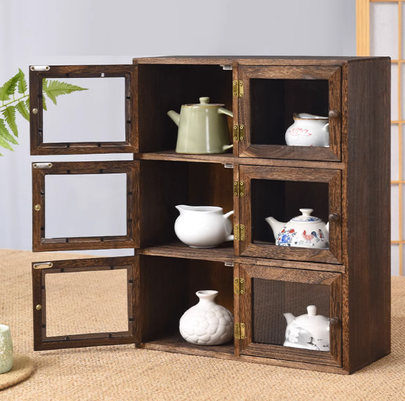 新入荷手作り 茶器収納 壁掛け 急須収納棚 工芸品 推薦作 竹細工 竹工芸 博古台 置物