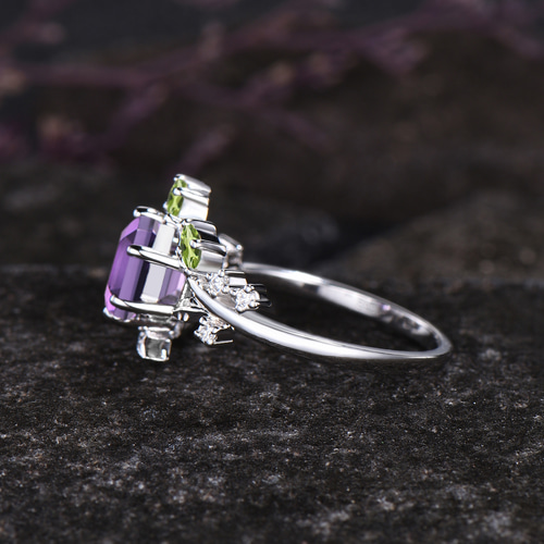 アメジスト8mmリング♡8号ete agate nojess アガット 好きへ アメジスト8mmリング♡8号ete agate nojess アガット 好きへ