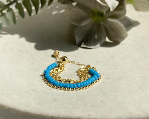 ビーズのリング/チェーン、フリーサイズ、個性的、プレゼント