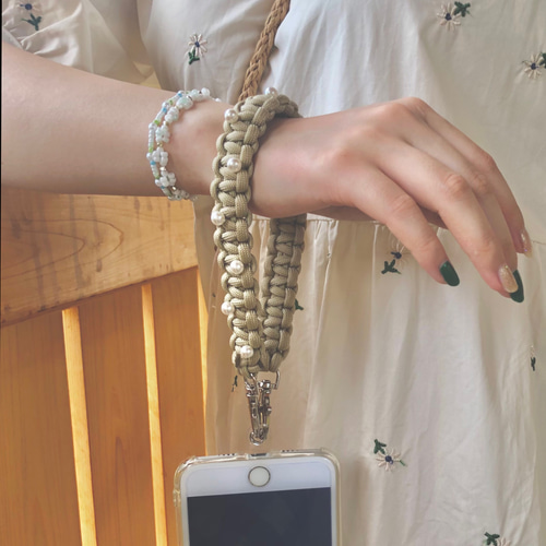 パール付きハンドストラップ ハンドストラップ スマホストラップ