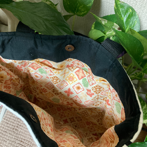 ハワイアンキルトバッグ パッチワーク モンステラ プルメリア トート