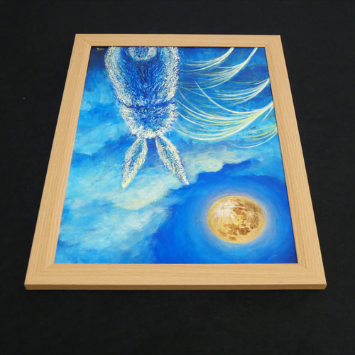 油絵 油彩 油彩画 絵 絵画【お月見うさぎ】 油彩 油彩画 絵 油絵 絵画【お月見うさぎ】