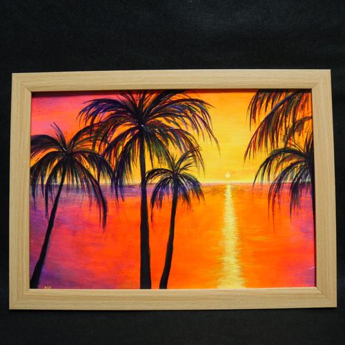 油絵 絵画 【夕暮れのビーチ】 油絵 絵画【夕暮れのビーチ】 絵画 HR 通販 16409939｜Creema(クリーマ)