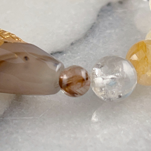 在庫処分！ アンティークヒマラヤアゲート線珠1