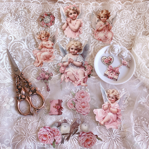 天使のコラージュシート 10枚セット その他素材 choco 通販 16410044