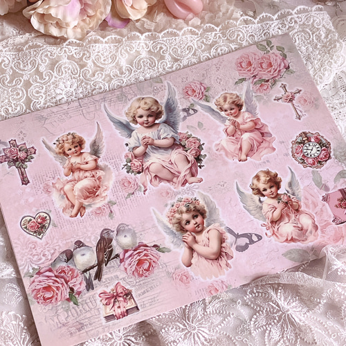 天使のコラージュシート 10枚セット その他素材 choco 通販 16410044