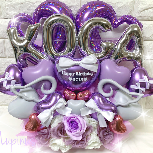 推し活】バルーンアレンジ 4文字 推し活 生誕祭 誕生祭 卒業式 成人式