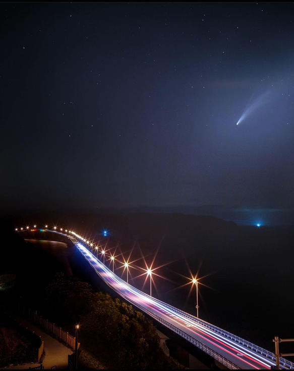 フォトパネル⑦■角島大橋■A2サイズ■フレーム付 1枚目の画像