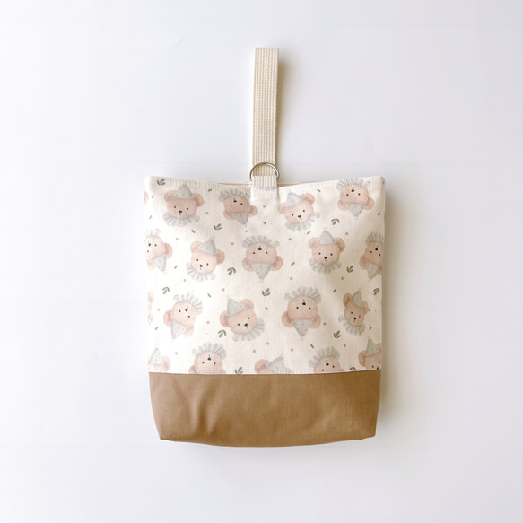 入園 入学 女の子 レッスンバック 上履き袋 お着替え袋 くま柄 テディベア柄 sleeping bear 》上履き入れ（上靴袋）くま テディベア 女の子 動物