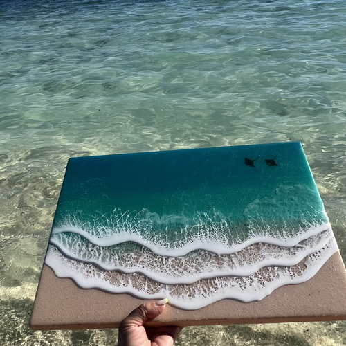 オーダー品 海アートA3パネル 什器 ディスプレイ フィジー タヒチ