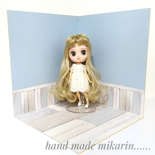 撮影用背景ボード(ブルーシャビー)【ドールハウス】 その他 撮影用背景ボード(ブルーシャビー)【ドールハウス】 その他