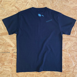 等高線Tシャツ：立山連峰 Over 2000（Blue Line） 4枚目の画像
