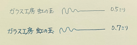 青のガラスペン　ツイスト 8枚目の画像