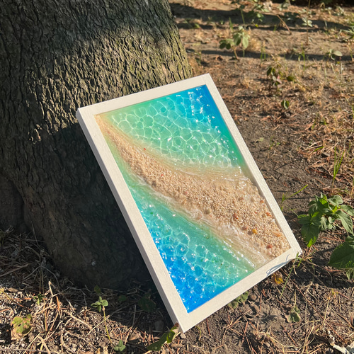 送料無料！オーダー品 波紋アートパネル バラス島 ハワイ 沖縄