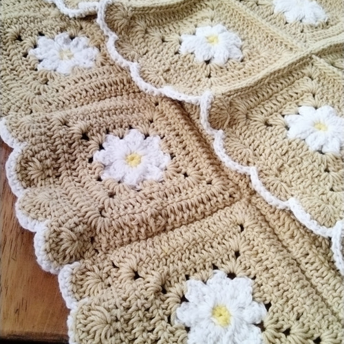 受注制作】／かぎ針編み／手編み／ハンドメイド／花モチーフ