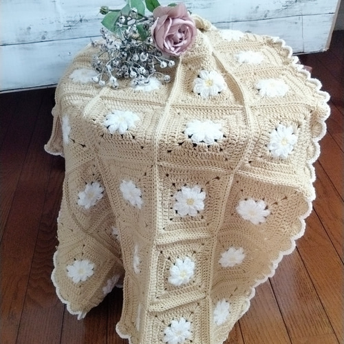 受注制作】／かぎ針編み／手編み／ハンドメイド／花モチーフ