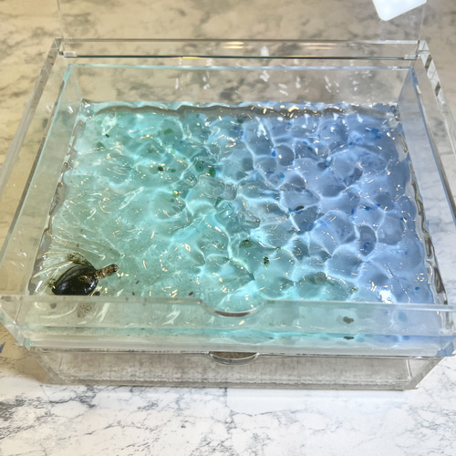 ジンベイザメ　海亀　珊瑚　アクリル画　原画　レジンアート可能　海　沖縄　絵画 沖縄・宮古島・レジンアート製作体験】海亀（大）製作！宮古島