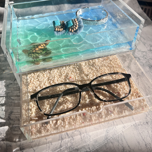 陶器 サンゴ 珊瑚礁 海 魚 アクセサリー入れ ピアス 作家作品