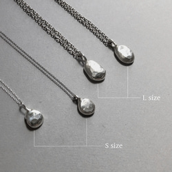 【特集掲載】melt necklace silver S size /シルバー/ネックレス/溶かした銀/シンプル 7枚目の画像