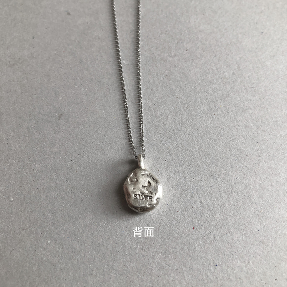 【特集掲載】melt necklace silver S size /シルバー/ネックレス/溶かした銀/シンプル 5枚目の画像