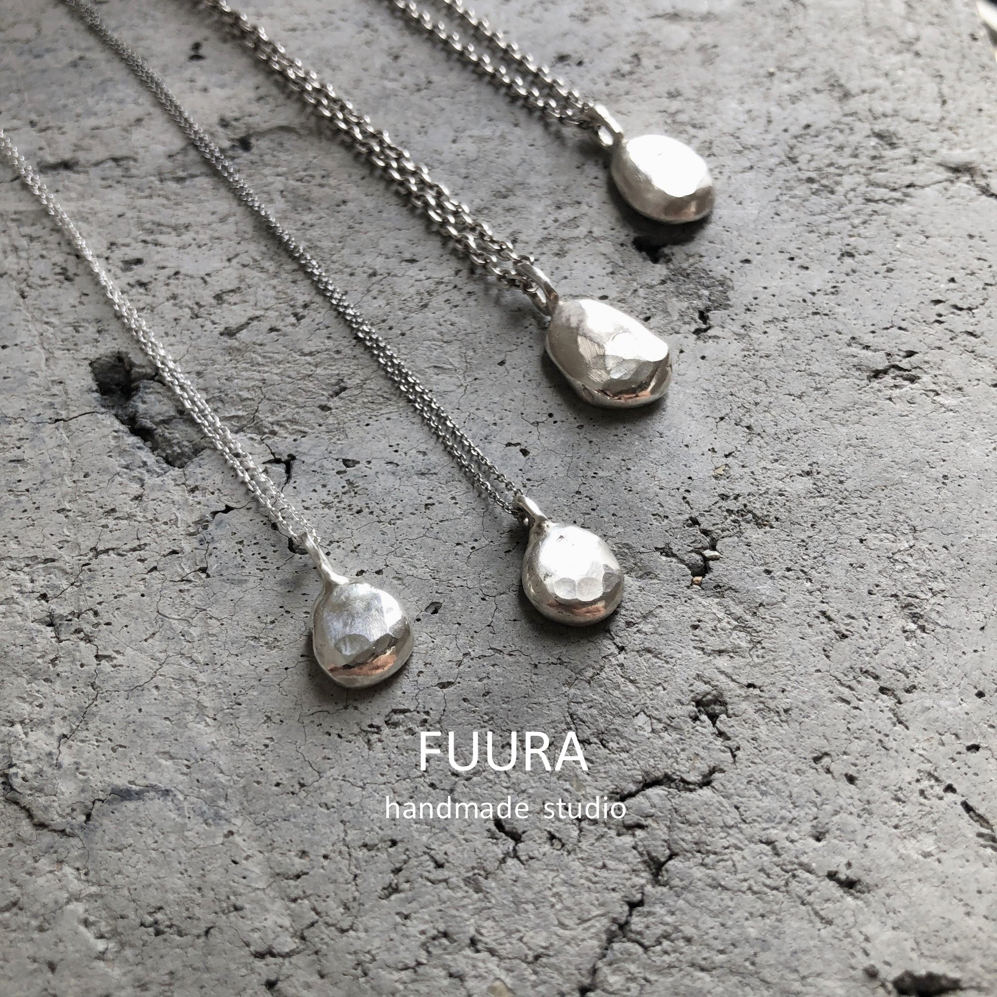 【特集掲載】melt necklace silver S size /シルバー/ネックレス/溶かした銀/シンプル