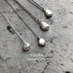【特集掲載】melt necklace silver S size /シルバー/ネックレス/溶かした銀/シンプル 1枚目の画像