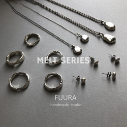 【特集掲載】melt necklace silver S size /シルバー/ネックレス/溶かした銀/シンプル 13枚目の画像