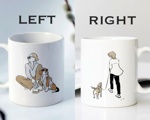 ラスト1点イギリスにて購入　becca hall 犬種イラストマグカップ 4712131d114d558ace9e31fc666c81