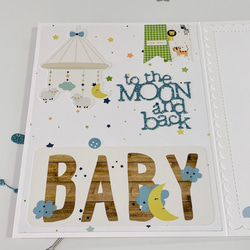 【赤ちゃん】赤ちゃんへのお手紙に♡出産のお祝いなど（男の子）二つ折りメッセージカード 3枚目の画像