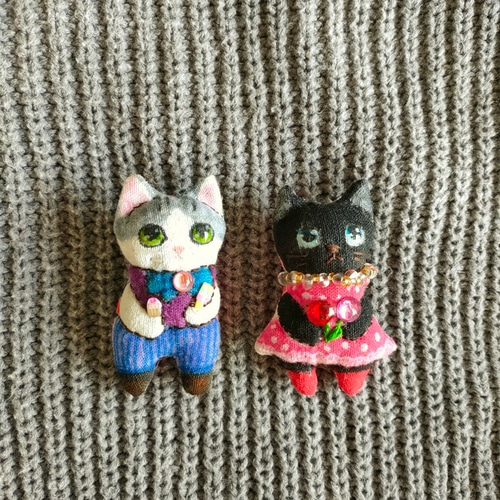 再再販オーダーをお受けいたします ぬいぐるみブローチ ブローチ muku2 
