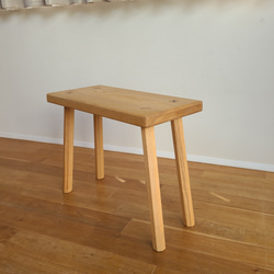 【1点のみ】八角脚一枚板スツール　八角形　タモ　　椅子　サイドテーブル　ミニテーブル　シンプル　イス　ナチュラル 1枚目の画像