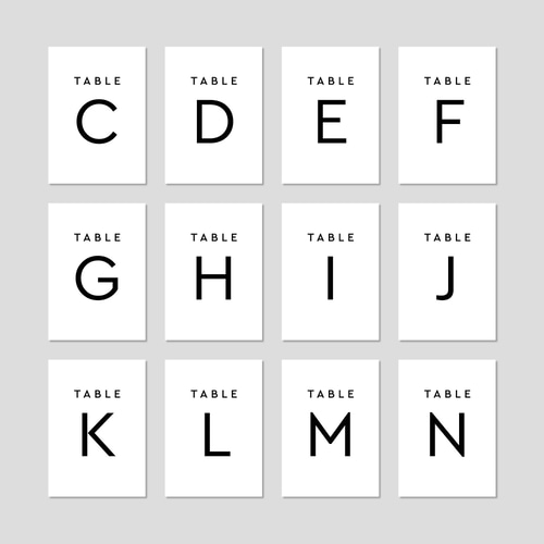 結婚式アイテム　テーブルナンバー 9×9》正方形 テーブルナンバー〔CILO-K〕スタイリッシュ