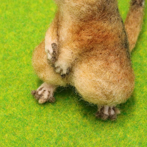 羊毛フェルト　テグー(サンド) デグたん羊毛フェルトになったよ | 羊毛フェルト／アトリエかんな