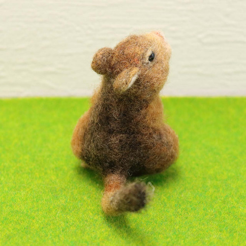 更紗ページ 羊毛フェルト デグー 羊毛フェルト デグー 2種類 羊毛