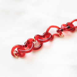 ガラスのハートのブレスレット 4枚目の画像