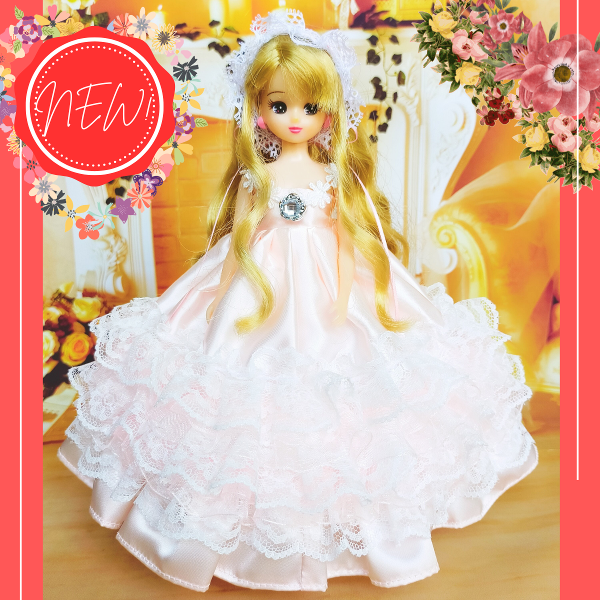 ゆきりん様　オーダー　ドール服　ハンドメイド リカちゃん プリンセスドレス ハンドメイド服 ドール服 人形服