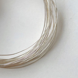新商品　silver シルバーフィルド ハーフハードワイヤー　0.5㎜　5m　silver　アクセサリー素材 2枚目の画像