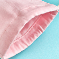 30×25       お着替え袋  巾着　水彩絵の具で描いたような星柄　ピンク 4枚目の画像