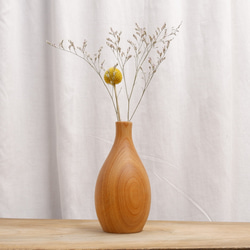 無垢の木の一輪挿し・山桜４（ドライフラワー専用）花器　花瓶　ヤマザクラ 1枚目の画像