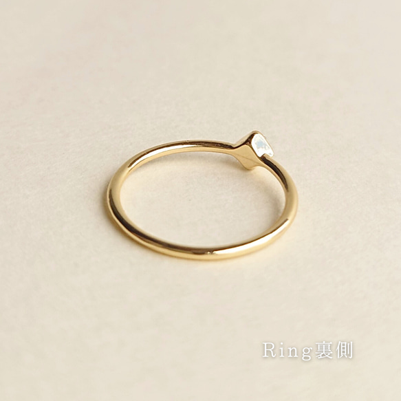 ピンキーリング 指輪 ゴールド ホワイトオパール 大人可愛い カジュアル フォーマル 上品 重ね付け ご褒美 プレゼント 16枚目の画像